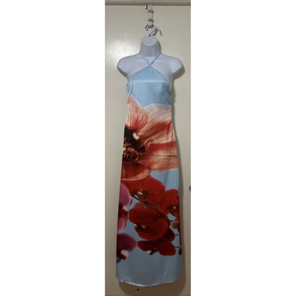 Peppermayo Exclusive Chloe maxi Dress Turquoise Bloom Size 2 NWT - Picture 3 of 13